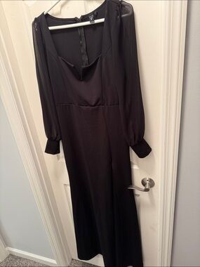 Windsor Black Long Sleeve Maxi Dress